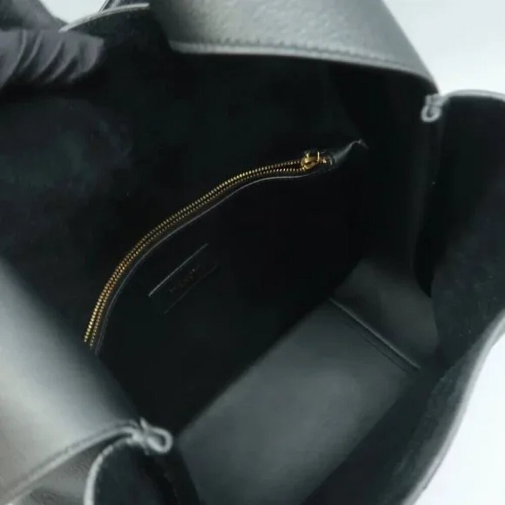100% Authentic Saint Laurent Le 5 a 7 Black Leather Shoulder Bag 3066-081324 - Picture 9 of 12